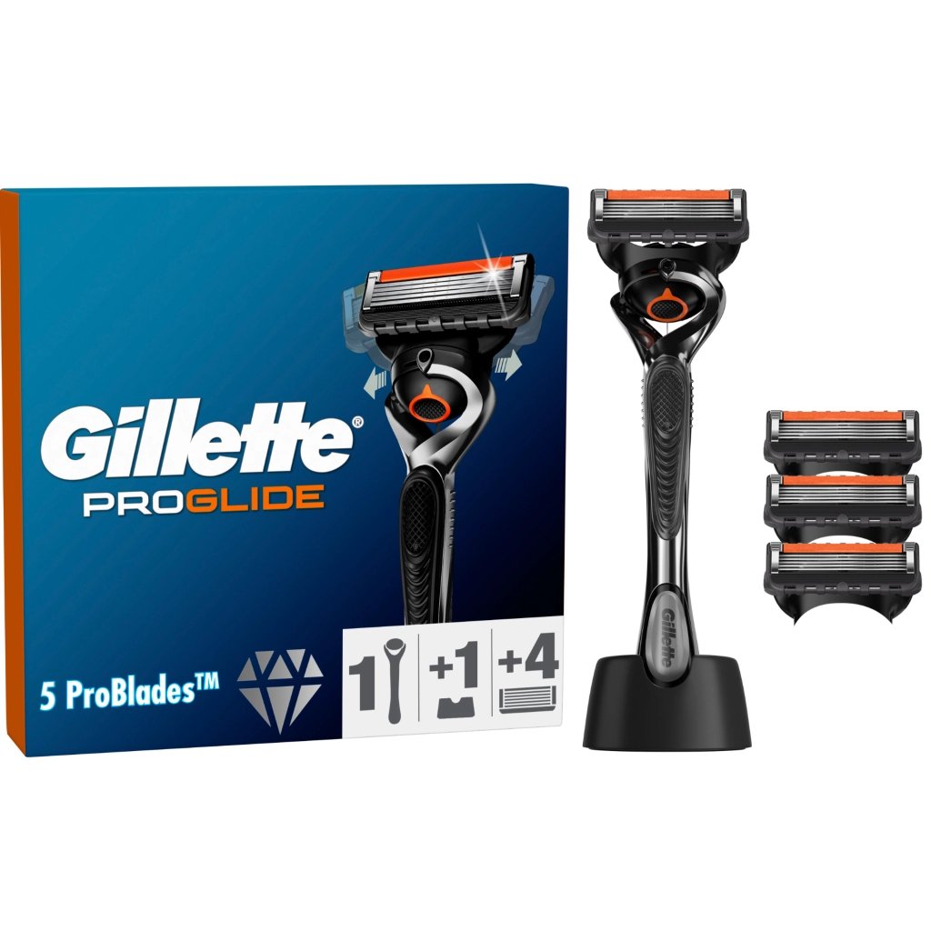 Бритва Gillette Fusion ProGlide з 5 змінними картриджами + Підставка (8700216357227)