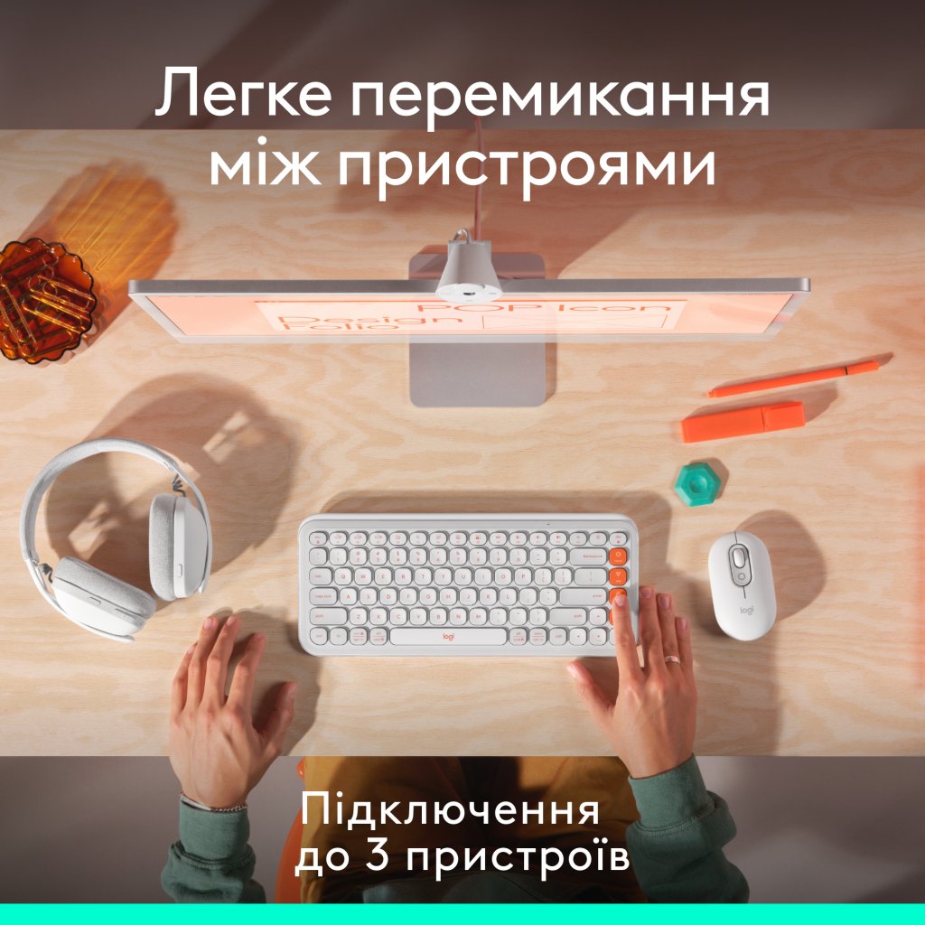 Мишка Logitech POP Mouse With Emoji Bluetooth Rose (910-007413)