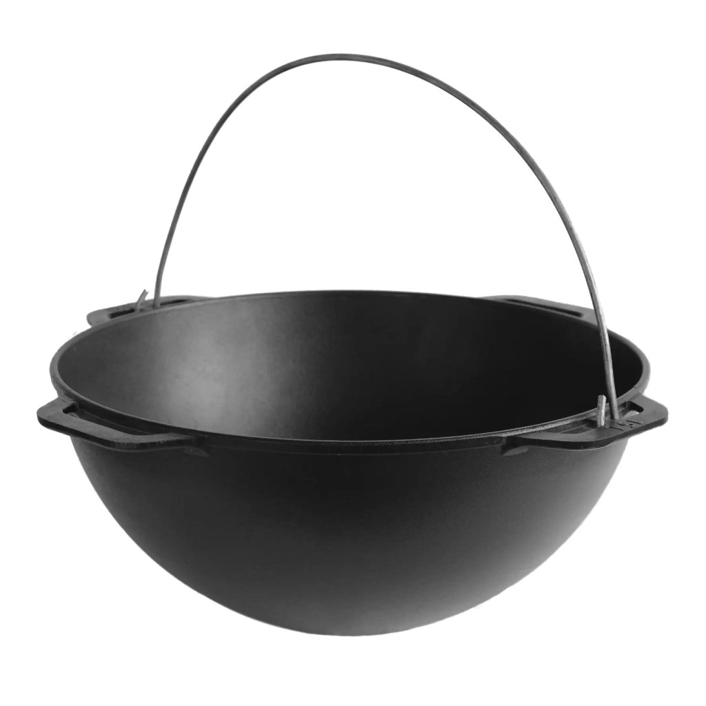 Котел туристичний Brizoll чавунний азіатський з кришкою-сковородою 15 л (KA15-2)