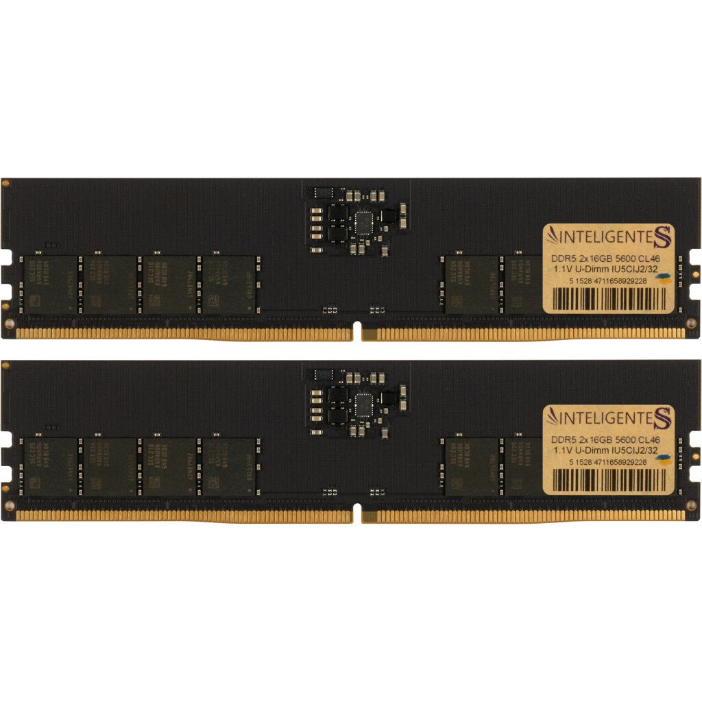 Модуль пам’яті для комп’ютера DDR5 32GB (2x16GB) 5600 MHz INTELIGENTES (IU5CIJ2/32)