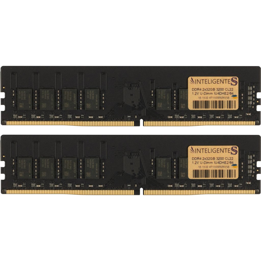Модуль пам’яті для комп’ютера DDR4 64GB (2x32GB) 3200 MHz INTELIGENTES (IU4DHE2/64)