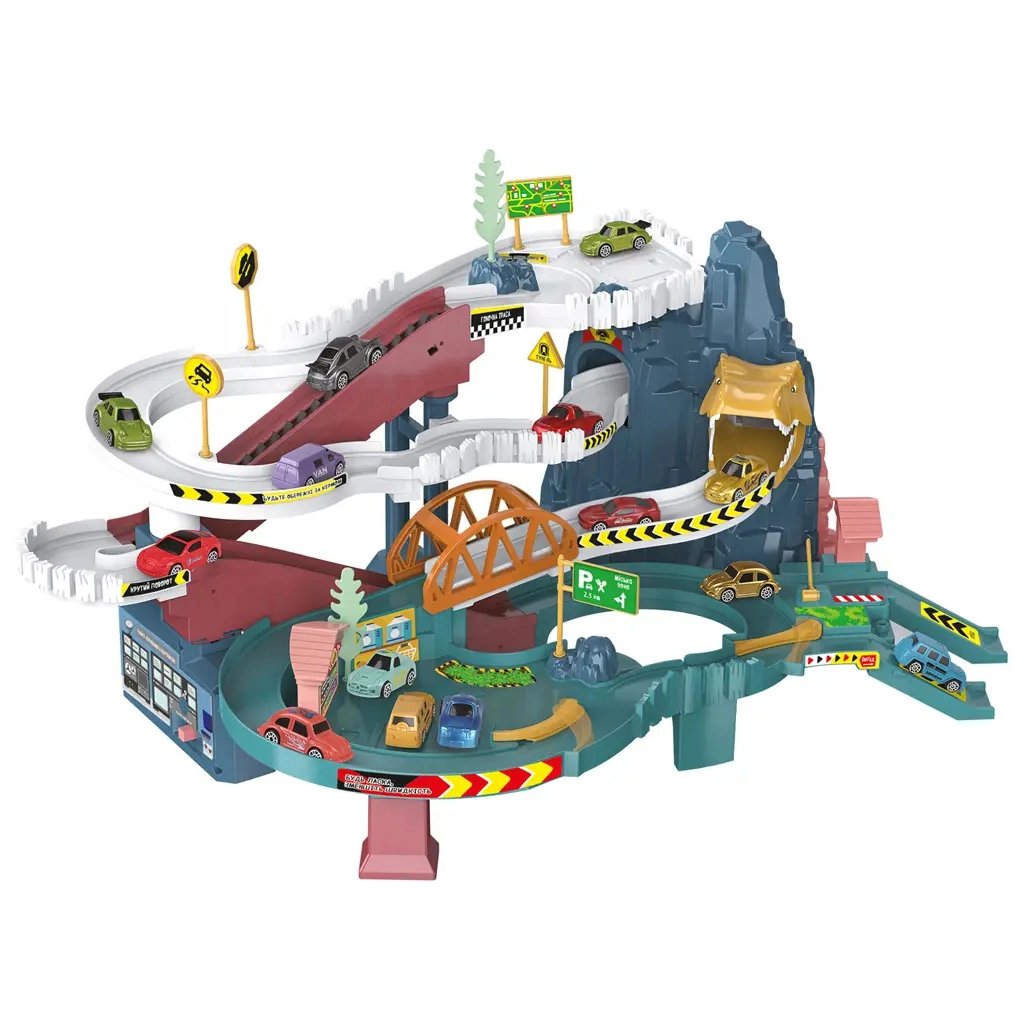 Ігровий набір ZIPP Toys Dino автотрек-серпантин електричний, 6 машинок (5501A)