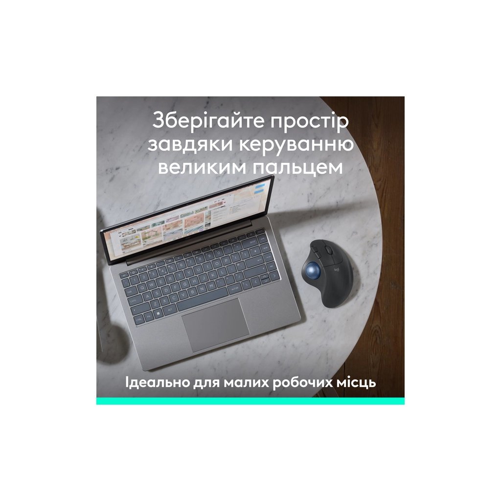 Мишка Logitech Ergo M575S Wireless Trackball Graphite (910-007029)