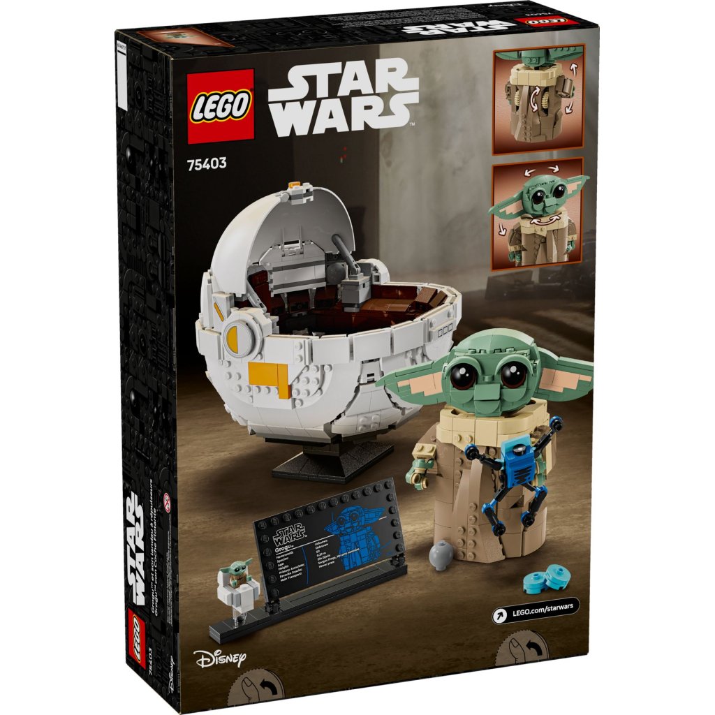 Конструктор LEGO Star Wars Ґроґу в повітряній колисці (75403)