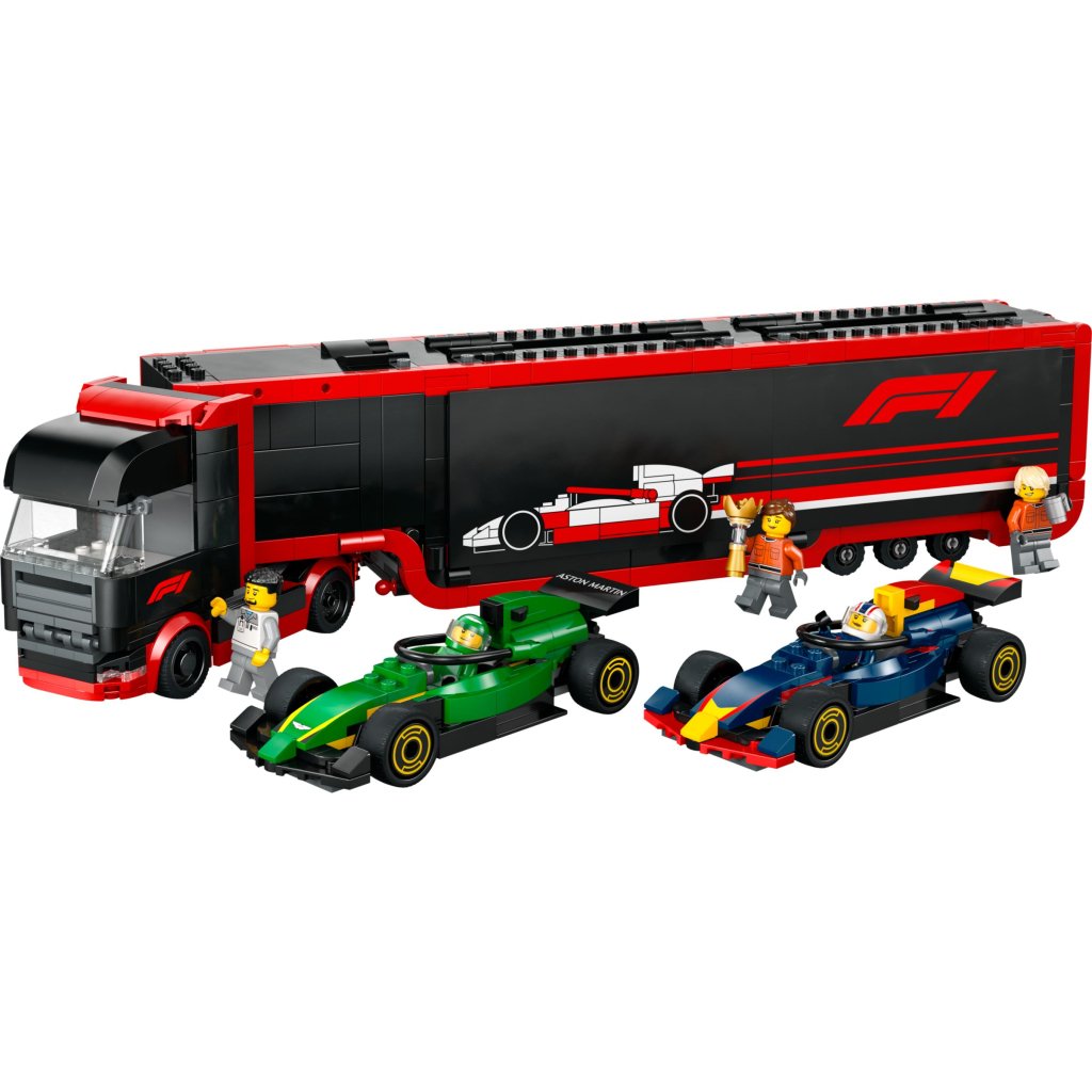 Конструктор LEGO City Вантажівка F1 з автомобілями RB20 та AMR24 (60445)
