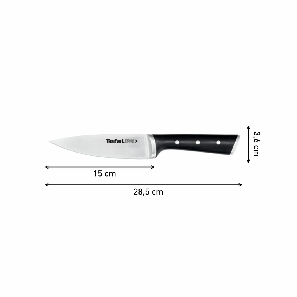 Кухонний ніж Tefal Ice Force, 15см, нержавіюча сталь, пластик (K2320324)