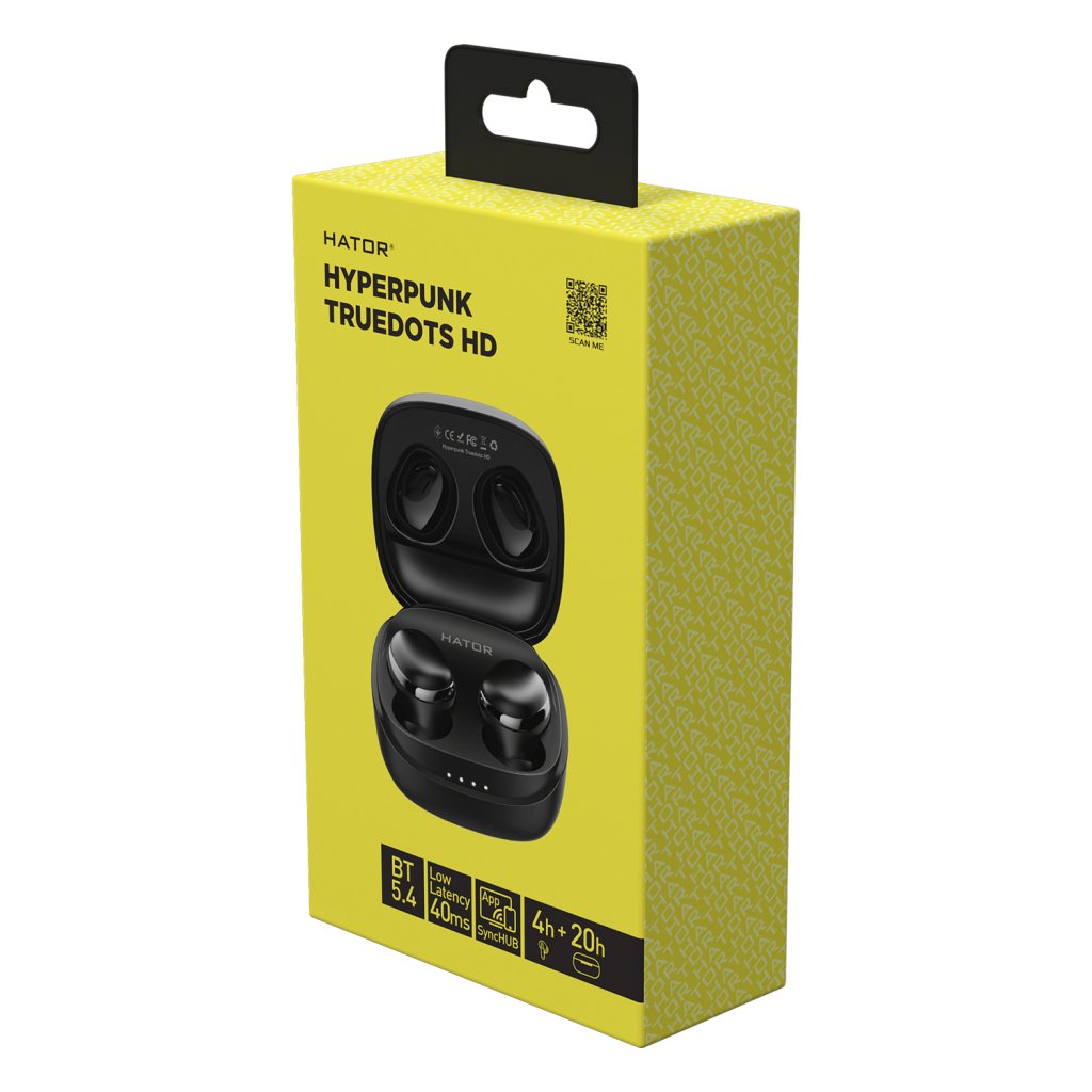 Навушники Hator Hyреrpunk Truedots SyncHUB Black (HTA411)
