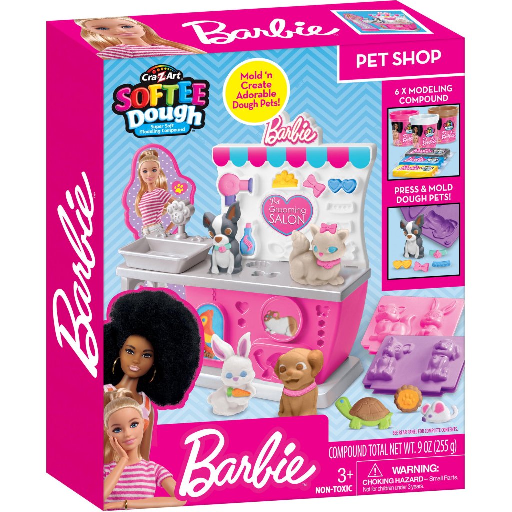 Набір для творчості Cra-Z-Art Barbie Тісто для ліплення , Зоомагазин з формами, набір 10од (34041CRA)