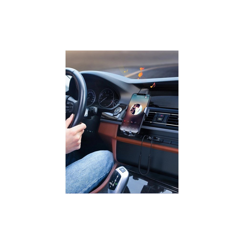 FM модулятор Ugreen Bluetooth 5.0 Aux with mic CM309 UGREEN Black (70601)