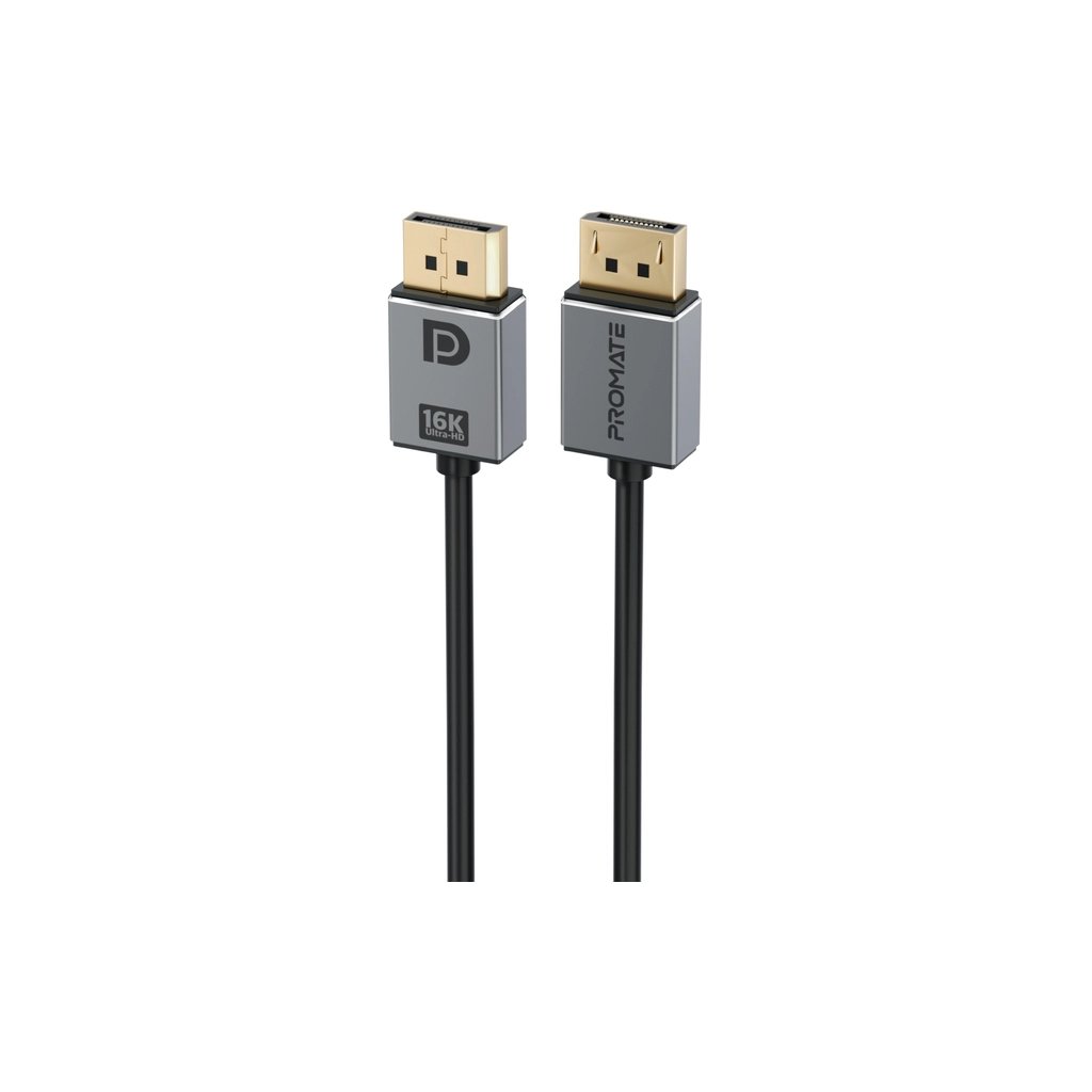 Кабель мультимедійний DisplayPort to DisplayPort v.2.0 dplink-16k.black Promate (dplink-16k.black)