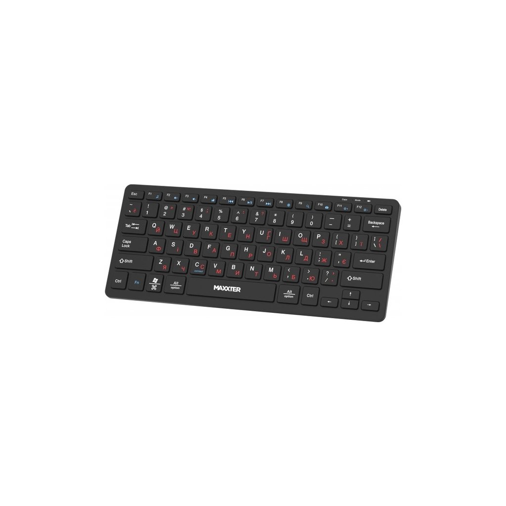Клавіатура Maxxter KBW-C01B-UA Wireless UA Black (KBW-C01B-UA)