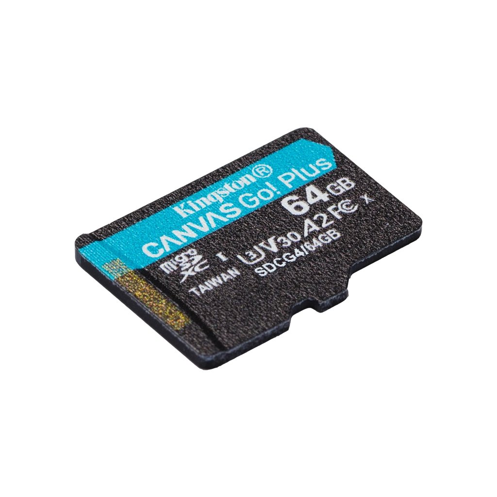 Карта пам’яті Kingston 64GB microSDXC сlass 10 UHS-I U3 V30 A2 Canvas Go Plus G4 (SDCG4/64GBSP)