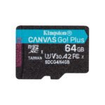 Карта пам’яті Kingston 64GB microSDXC сlass 10 UHS-I U3 V30 A2 Canvas Go Plus G4 (SDCG4/64GBSP)