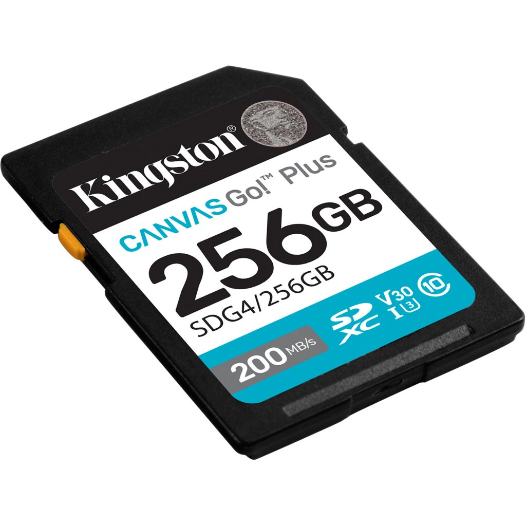 Карта пам’яті Kingston 256GB SDXC сlass 10 UHS-I U3 V30 Canvas Go Plus G4 (SDG4/256GB)