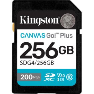 Карта пам’яті Kingston 256GB SDXC сlass 10 UHS-I U3 V30 Canvas Go Plus G4 (SDG4/256GB)