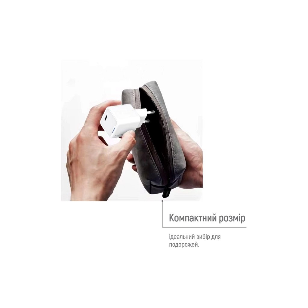 Зарядний пристрій ColorWay GaN Mini 35W PD Port PPS USB-C white (CW-CHS056PD-WT)