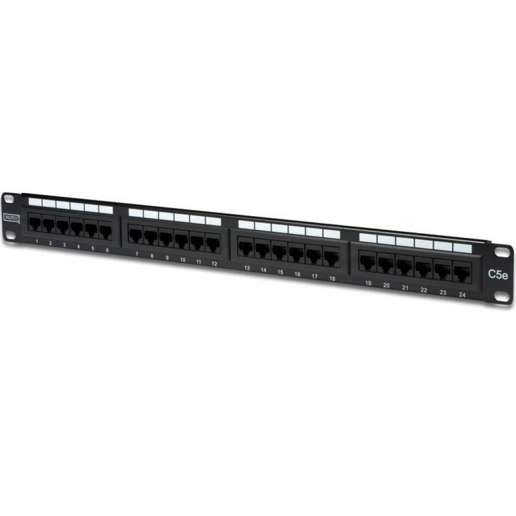 Патч-панель Digitus 19″ 1U 24 порта 5e UTP в сборе (DN-91524U)
