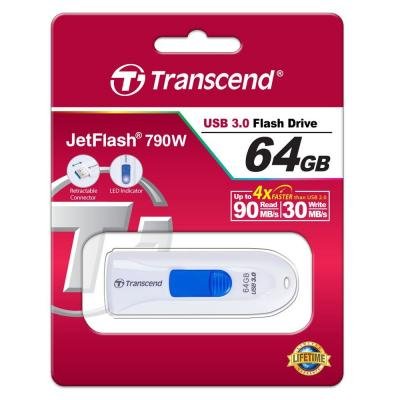 Flash Drive Transcend JetFlash 790 64GB (TS64GJF790W) White
