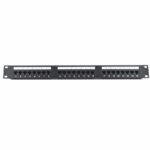 Патч-панель Ritar 19″ 24 порта UTP cat.5e с менеджментом кабеля (07514)