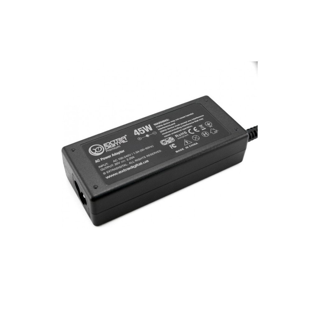 Блок живлення до ноутбуку Extradigital Lenovo 20V, 2.25A, 45W (4.0×1.7) (PSL3864)