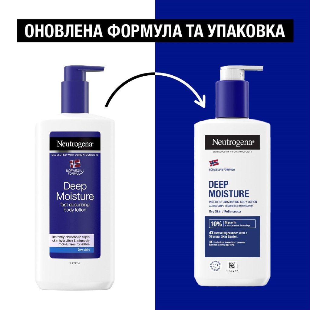 Молочко для тіла Neutrogena Норвезька формула Глибоке зволоження 250 мл (3574661190709/3574660514520/3574661759869)