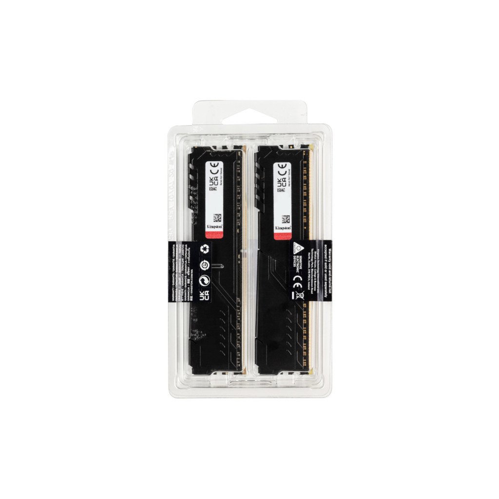 Модуль пам’яті для комп’ютера DDR4 32GB (2x16GB) 3200 MHz Fury Beast Black Kingston Fury (ex.HyperX) (KF432C16BB1K2/32)