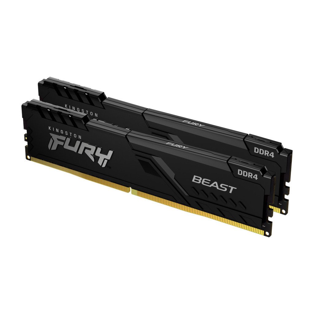 Модуль пам’яті для комп’ютера DDR4 32GB (2x16GB) 3200 MHz Fury Beast Black Kingston Fury (ex.HyperX) (KF432C16BB1K2/32)