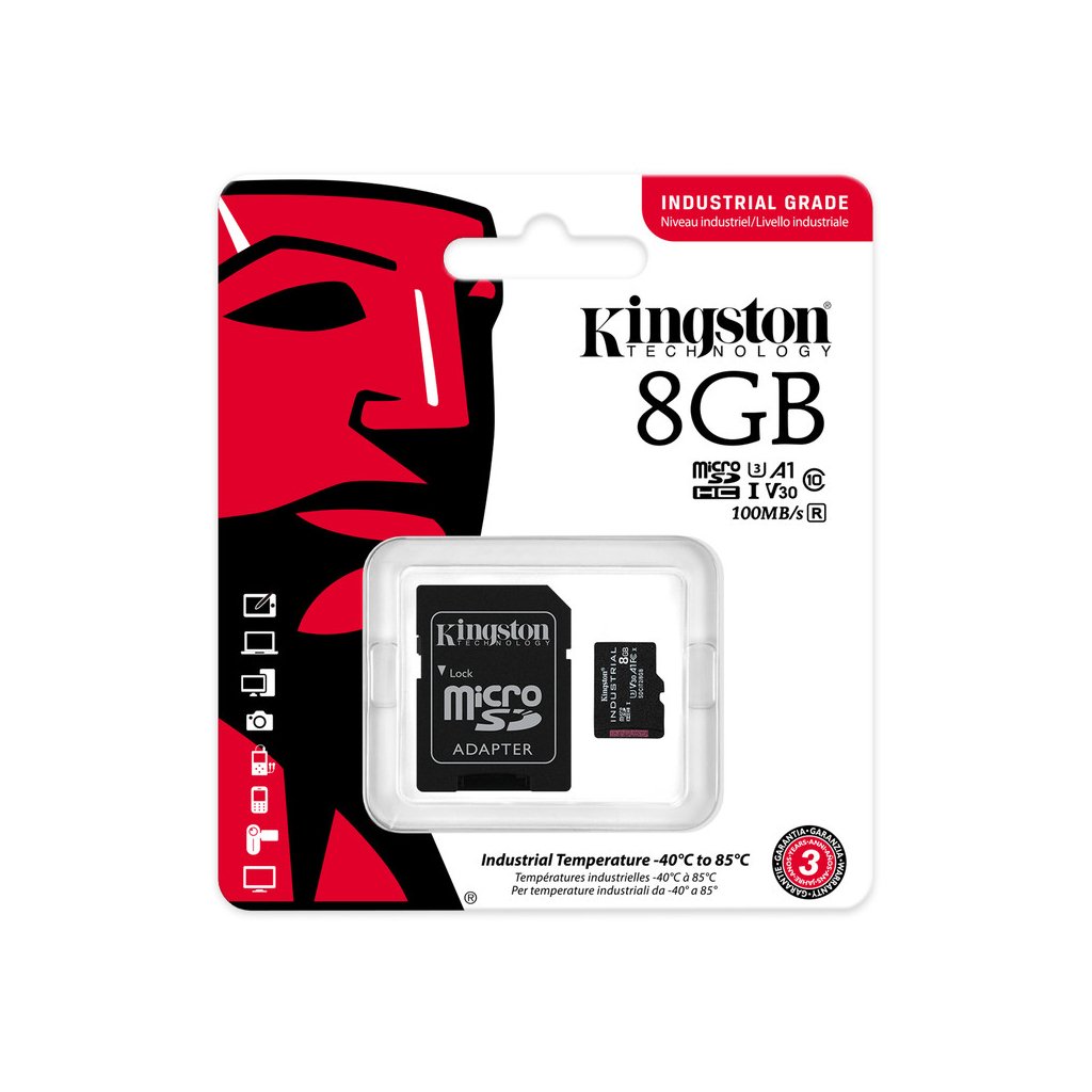Карта пам’яті Kingston 8GB microSDHC class 10 UHS-I V30 A1 (SDCIT2/8GB)