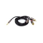 Кабель мультимедійний 3.5 mm Stereo Plug – 2*RCA, 1 m PowerPlant (CA912834)