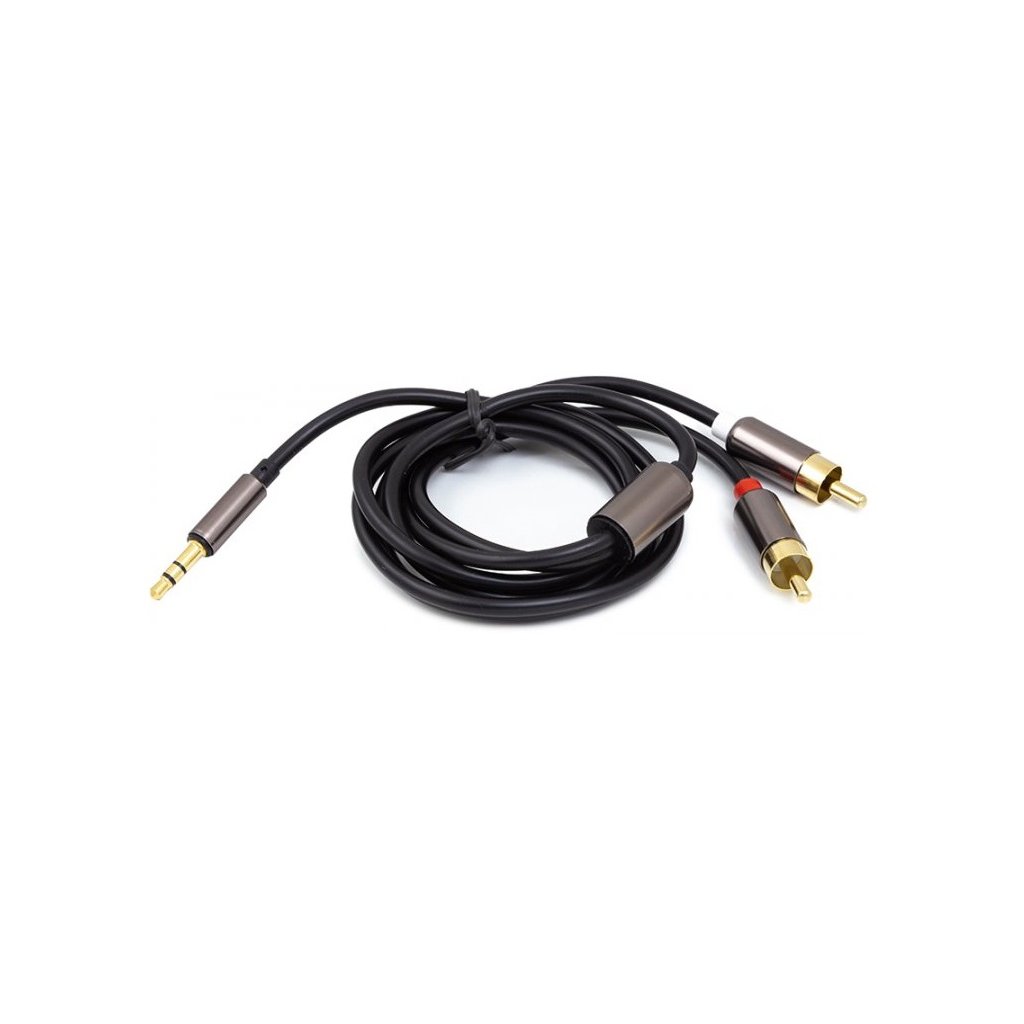 Кабель мультимедійний 3.5 mm Stereo Plug – 2*RCA, 1 m PowerPlant (CA912834)