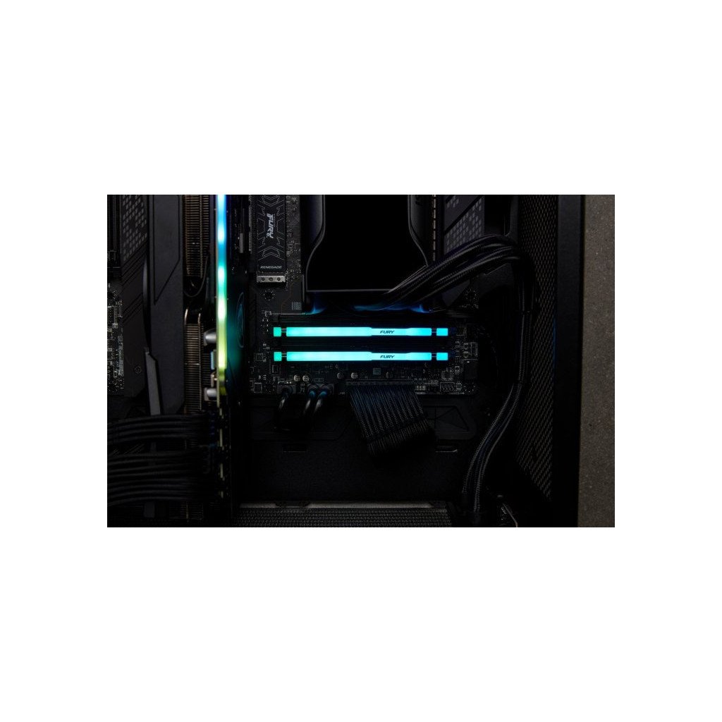 Модуль пам’яті для комп’ютера DDR5 32GB (2x16GB) 5200 MHz Beast RGB XMP Kingston Fury (ex.HyperX) (KF552C40BBAK2-32)