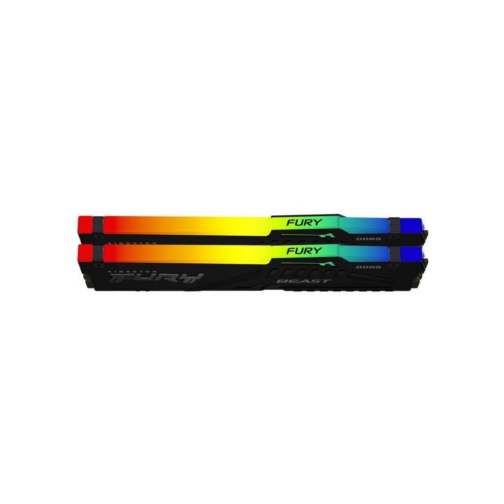Модуль пам’яті для комп’ютера DDR5 32GB (2x16GB) 5200 MHz Beast RGB XMP Kingston Fury (ex.HyperX) (KF552C40BBAK2-32)