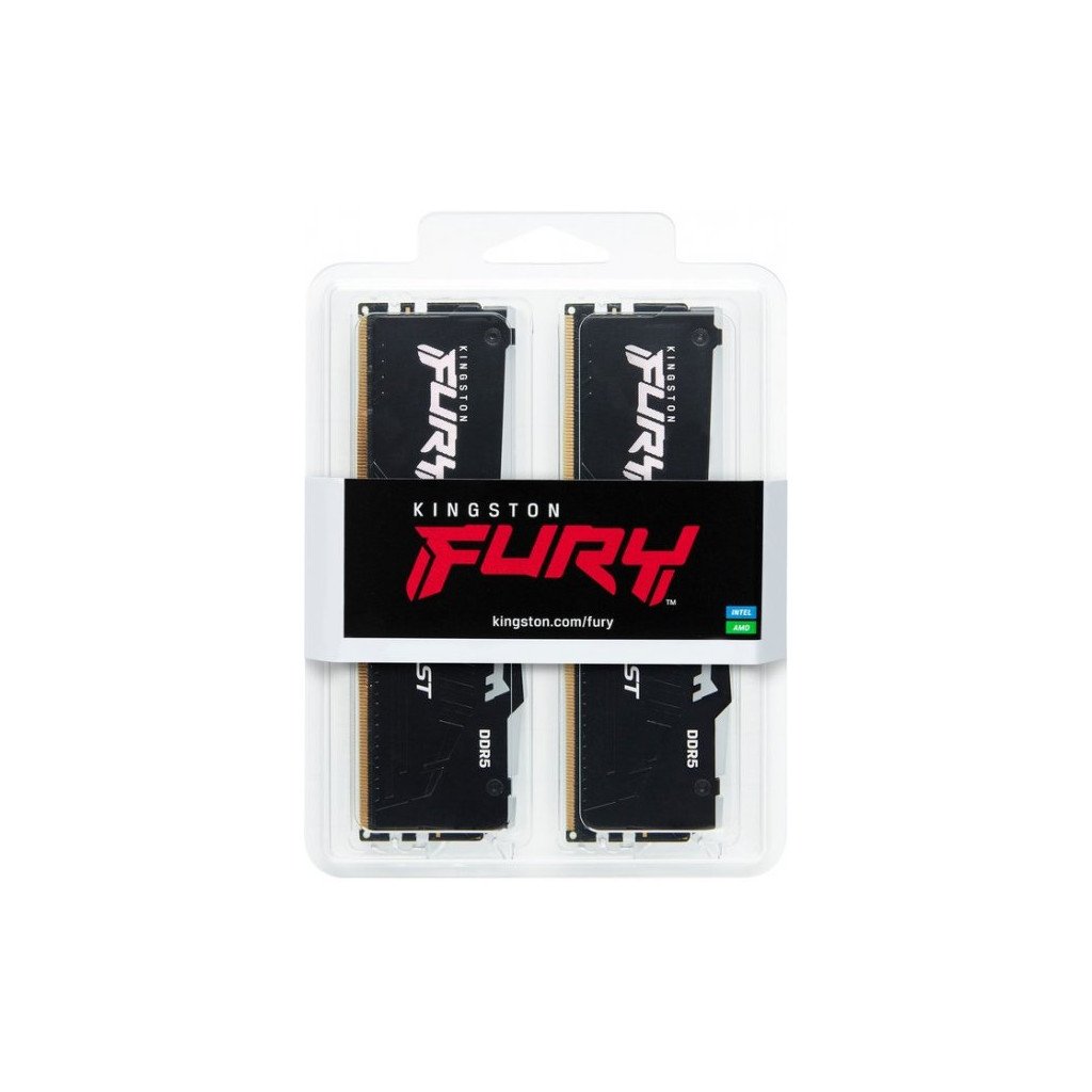 Модуль пам’яті для комп’ютера DDR5 32GB (2x16GB) 5200 MHz Beast RGB XMP Kingston Fury (ex.HyperX) (KF552C40BBAK2-32)