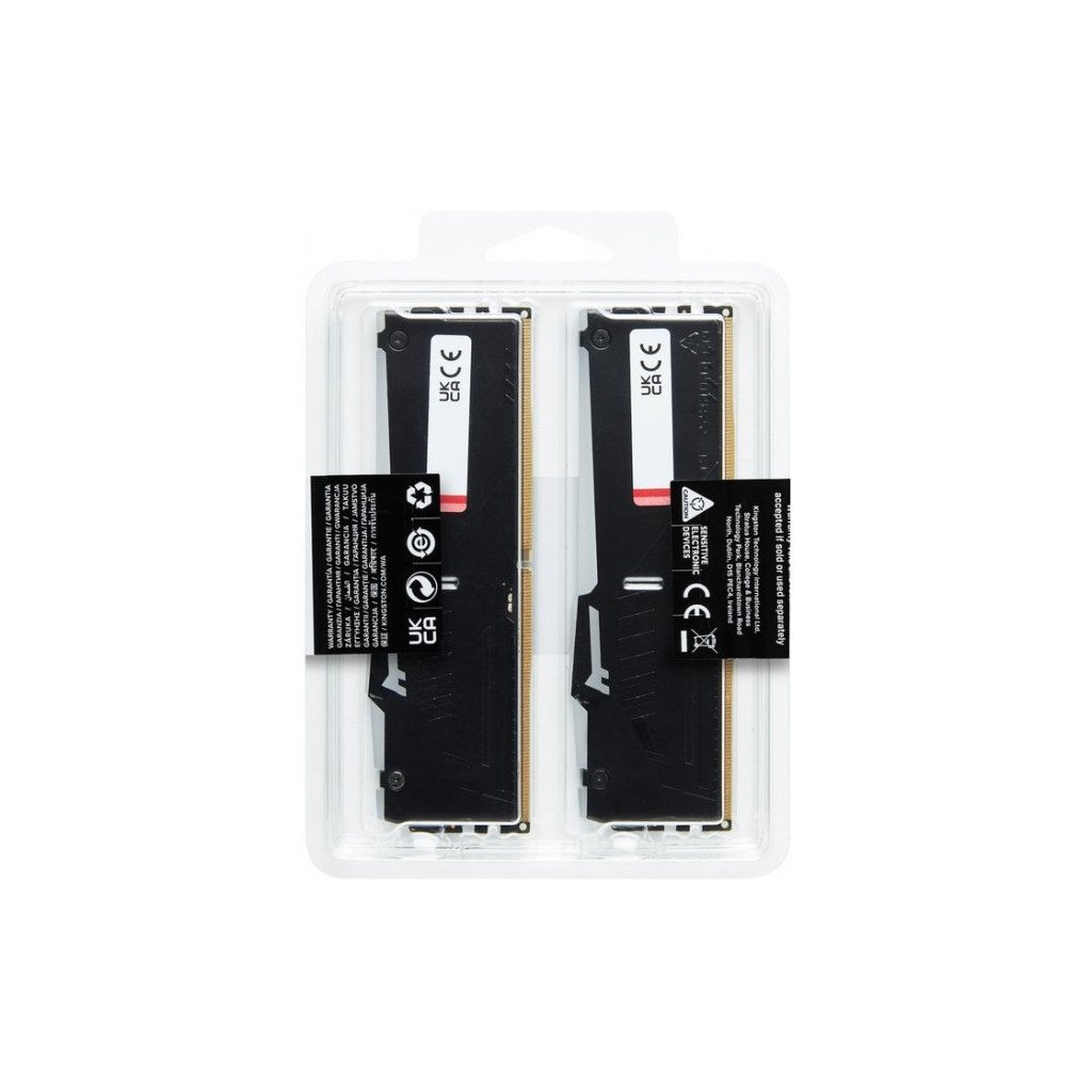 Модуль пам’яті для комп’ютера DDR5 32GB (2x16GB) 5200 MHz Beast RGB XMP Kingston Fury (ex.HyperX) (KF552C40BBAK2-32)