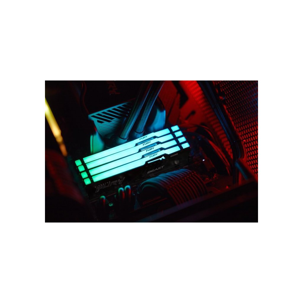 Модуль пам’яті для комп’ютера DDR5 32GB (2x16GB) 5200 MHz Beast RGB XMP Kingston Fury (ex.HyperX) (KF552C40BBAK2-32)
