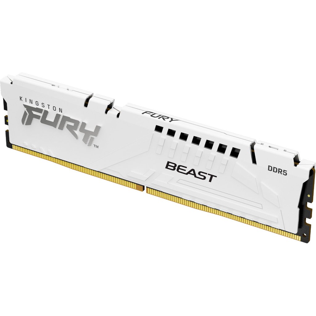 Модуль пам’яті для комп’ютера DDR5 16GB 5600 MHz FURY Beast White Kingston Fury (ex.HyperX) (KF556C36BWE-16)