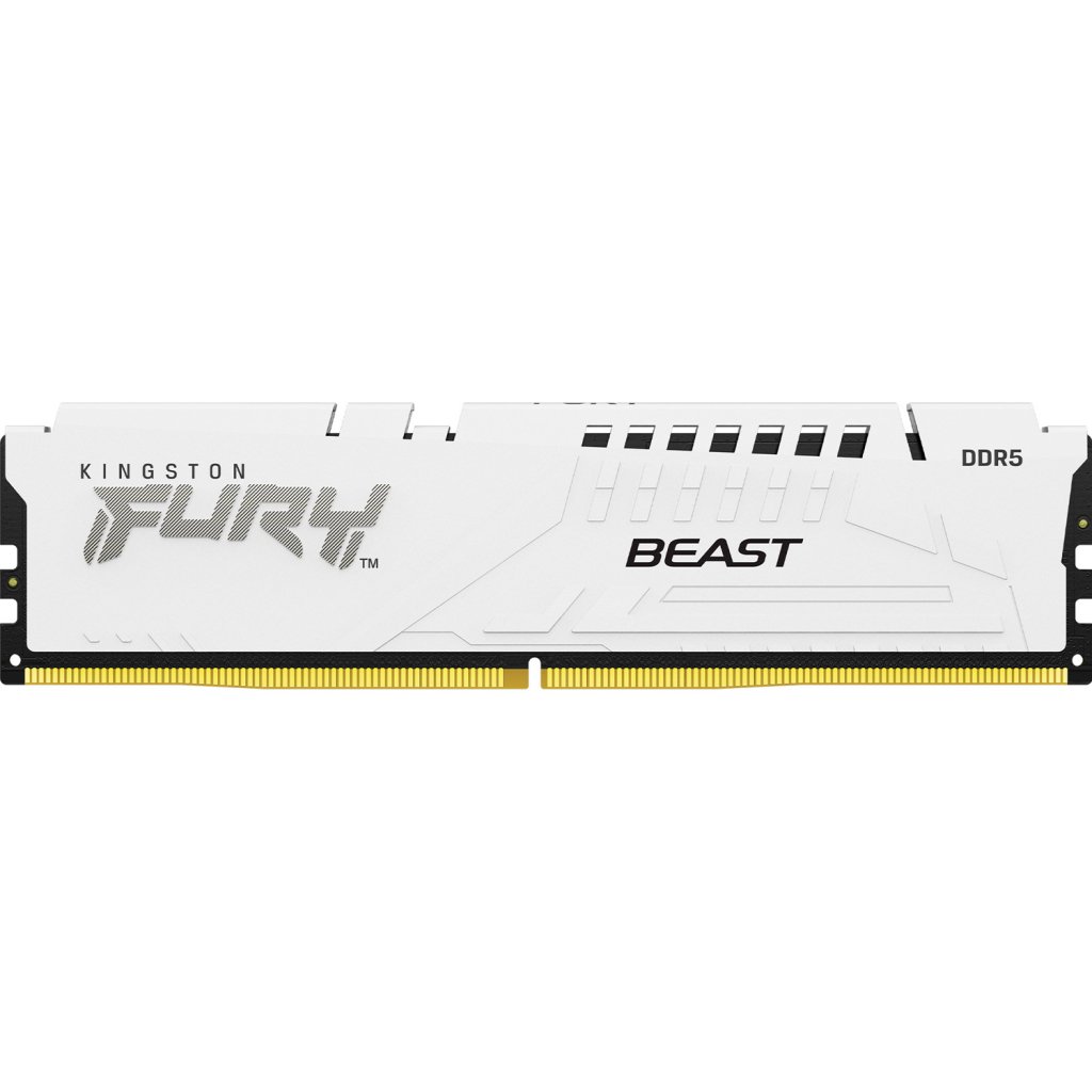 Модуль пам’яті для комп’ютера DDR5 16GB 5600 MHz FURY Beast White Kingston Fury (ex.HyperX) (KF556C36BWE-16)