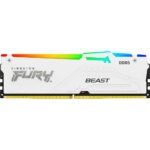 Модуль пам’яті для комп’ютера DDR5 16GB 5600 MHz FURY Beast White RGB Kingston Fury (ex.HyperX) (KF556C40BWA-16)