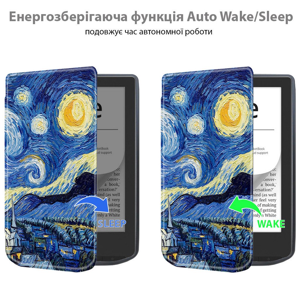Чохол до електронної книги BeCover Smart Case PocketBook 629 Verse / 634 Verse Pro 6″ Night (710980)