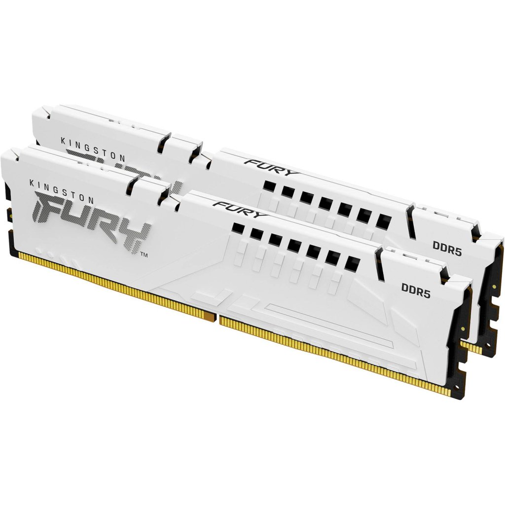 Модуль пам’яті для комп’ютера DDR5 32GB (2x16GB) 6000 MHz Beast White EXPO Kingston Fury (ex.HyperX) (KF560C30BWEK2-32)