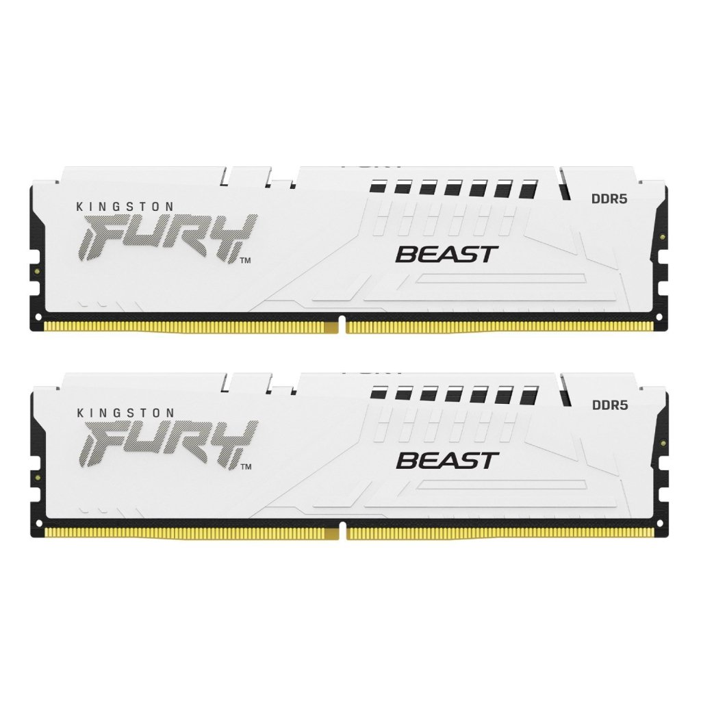 Модуль пам’яті для комп’ютера DDR5 32GB (2x16GB) 6000 MHz Beast White EXPO Kingston Fury (ex.HyperX) (KF560C30BWEK2-32)