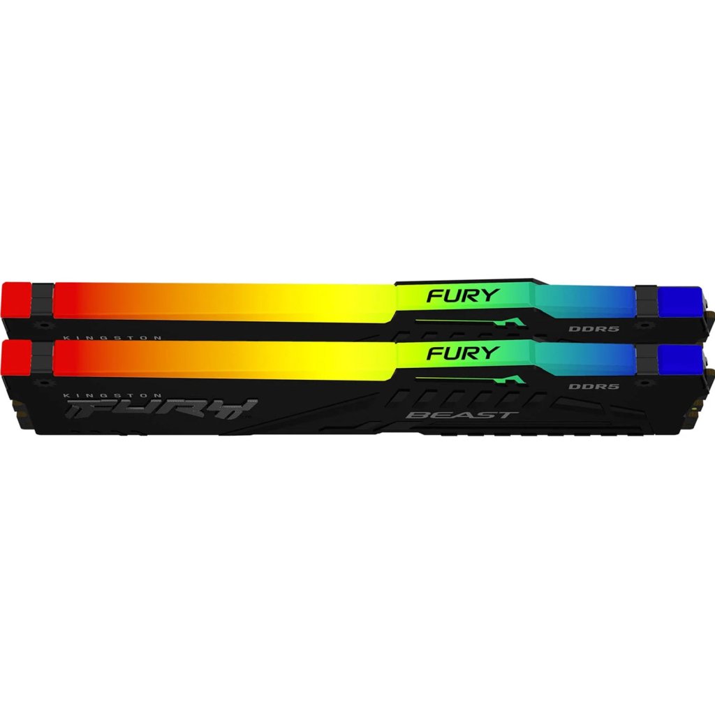 Модуль пам’яті для комп’ютера DDR5 64GB (2x32GB) 6000 MHz Beast RGB EXPO Kingston Fury (ex.HyperX) (KF560C30BBEAK2-64)