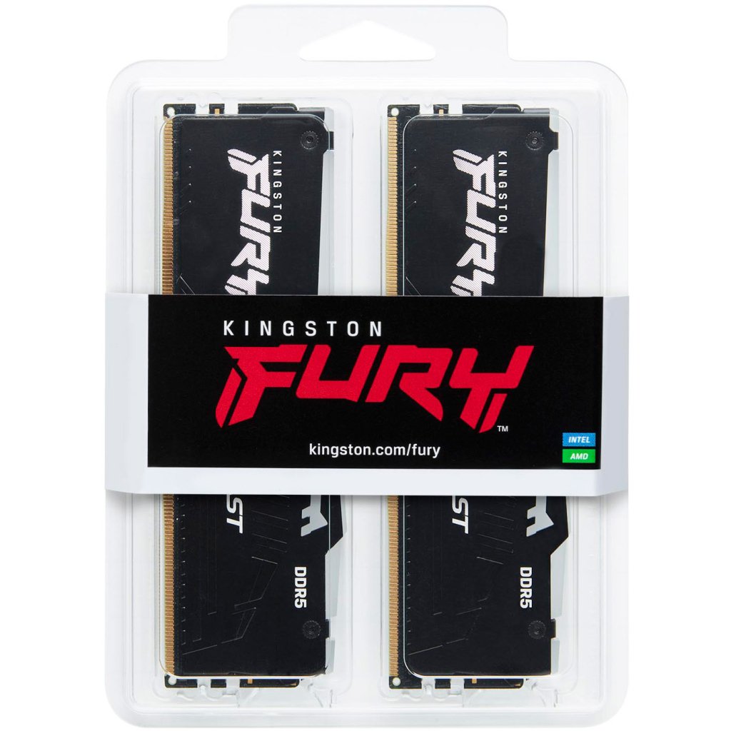 Модуль пам’яті для комп’ютера DDR5 64GB (2x32GB) 6000 MHz Beast RGB EXPO Kingston Fury (ex.HyperX) (KF560C30BBEAK2-64)