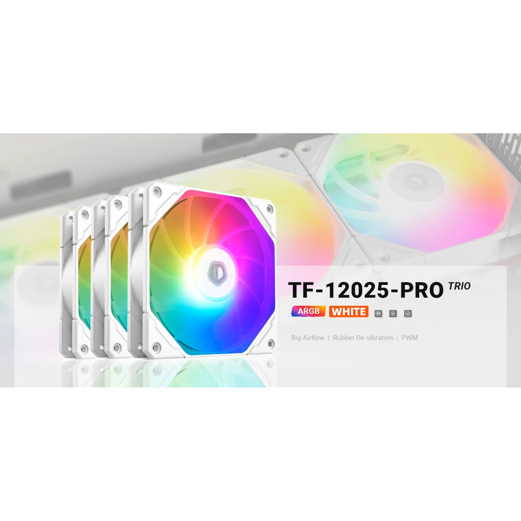 Кулер до корпусу ID-Cooling TF-12025-PRO ARGB TRIO WHITE