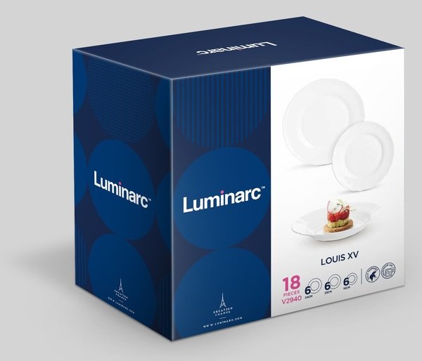 Сервіз LUMINARC LOUIS XV WHITE, 18 предметів