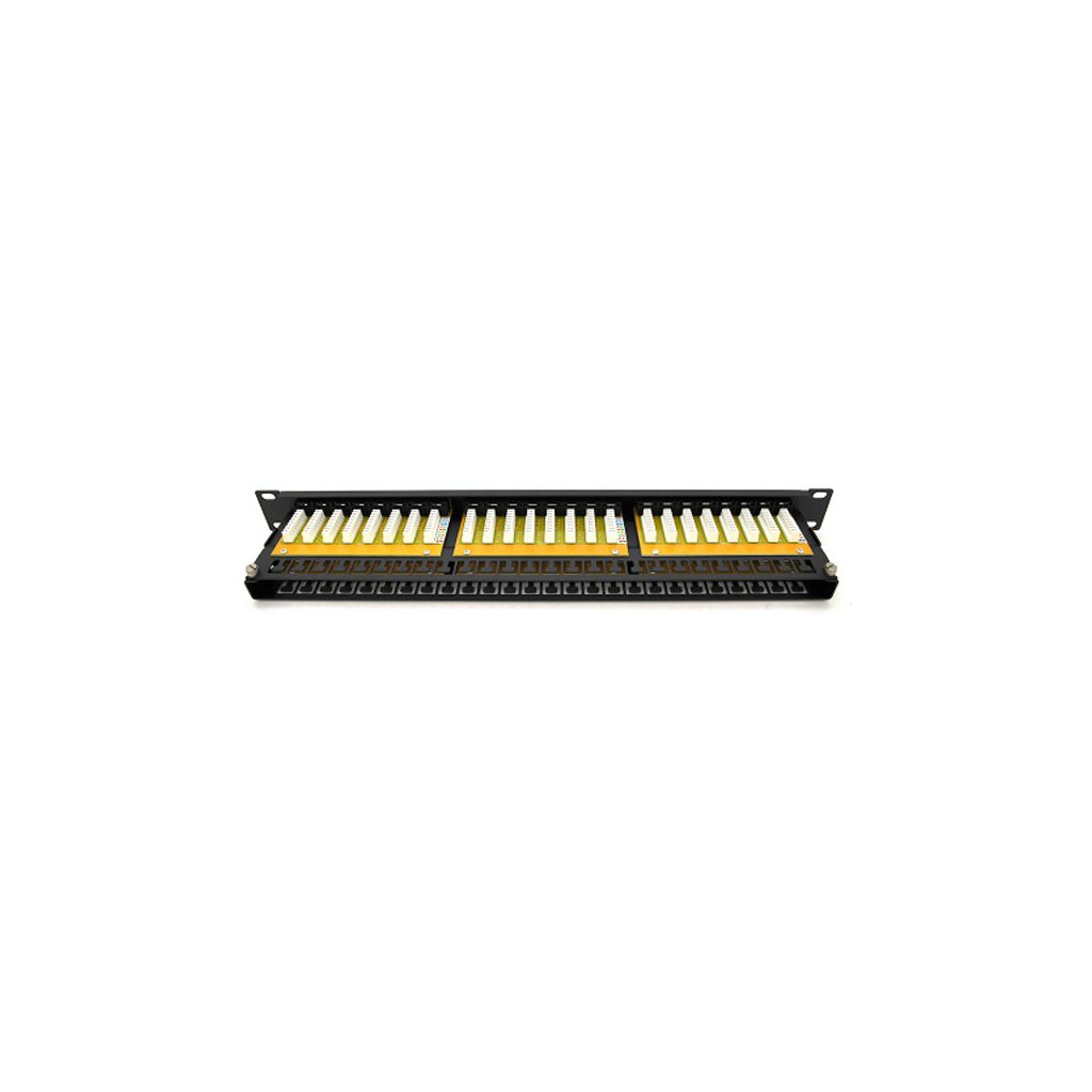 Патч-панель 19″ 48xRJ-45 UTP cat. 6, DUAL type, 1U Merlion (ML-2264-CAT.6)