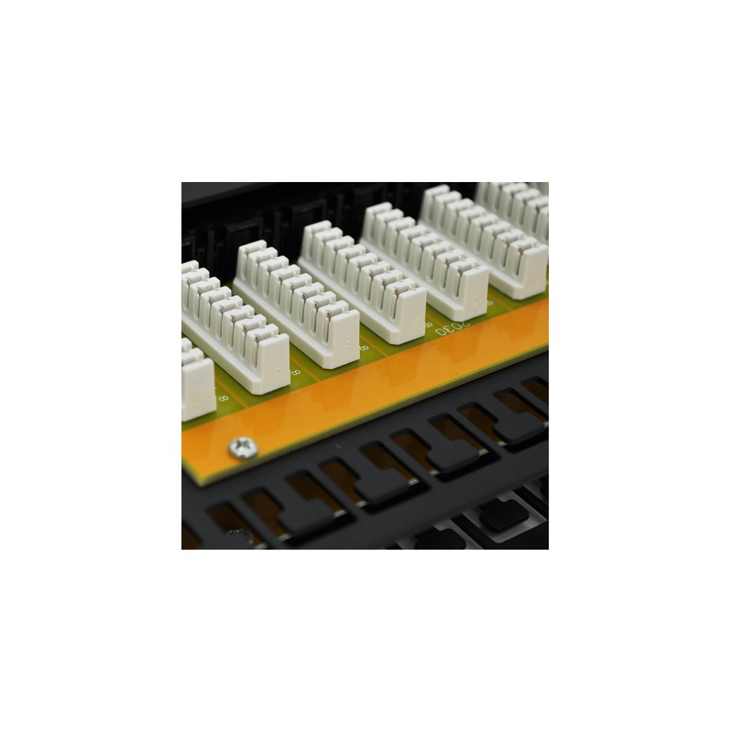 Патч-панель 19″ 48xRJ-45 UTP cat. 6, DUAL type, 1U Merlion (ML-2264-CAT.6)
