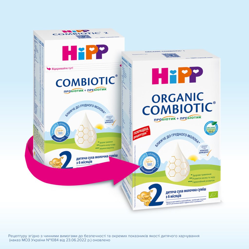Дитяча суміш HiPP Combiotic 2 від 6 міс. 900 г (906230013877)