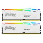 Модуль пам’яті для комп’ютера DDR5 64GB (2x32GB) 5600 MHz Beast White RGB Kingston Fury (ex.HyperX) (KF556C36BWEAK2-64)