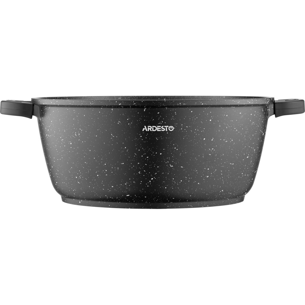 Каструля Ardesto Gemini Anzio скляна кришка 28 см 6,4 л чорна (AR2426GE)